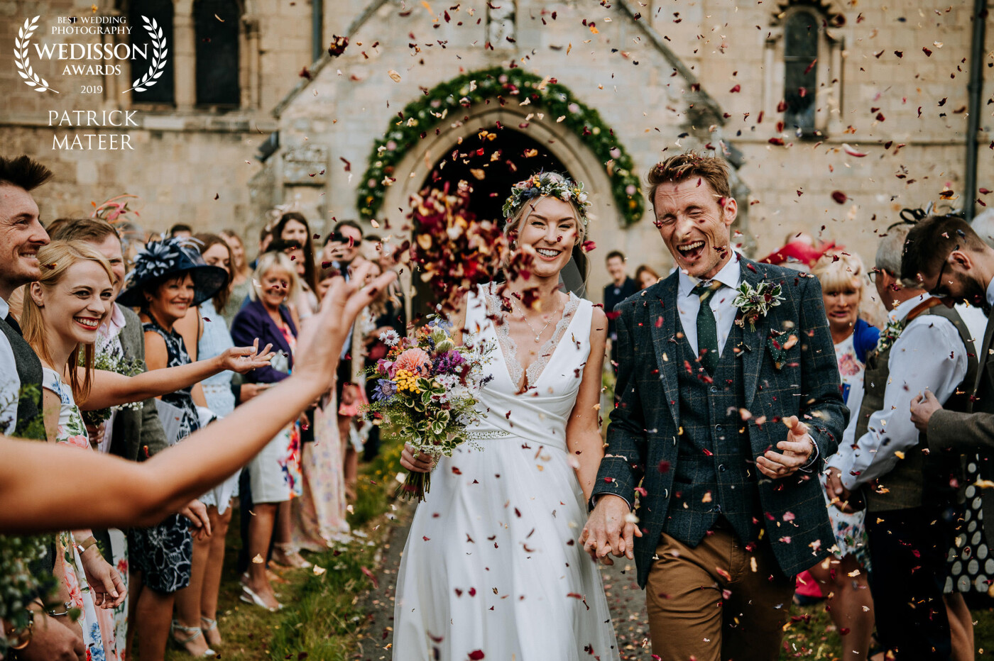 Sam and Rob's confetti - I just love the mixture of happiness, humour and shock on their faces! It was such a beautiful wedding with such a beautiful and lovely couple.