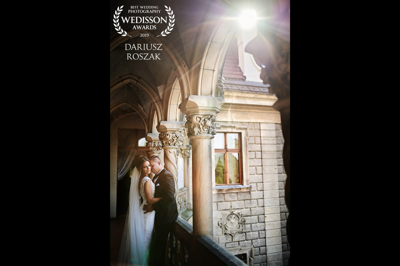 <br />
The picture was taken in Poland, one hour before the rain, in the beautiful Moszna Castle. The bride worked perfectly so taking the picture itself was just a formality; P I used the last rays of the sun that were breaking through the castle towers.