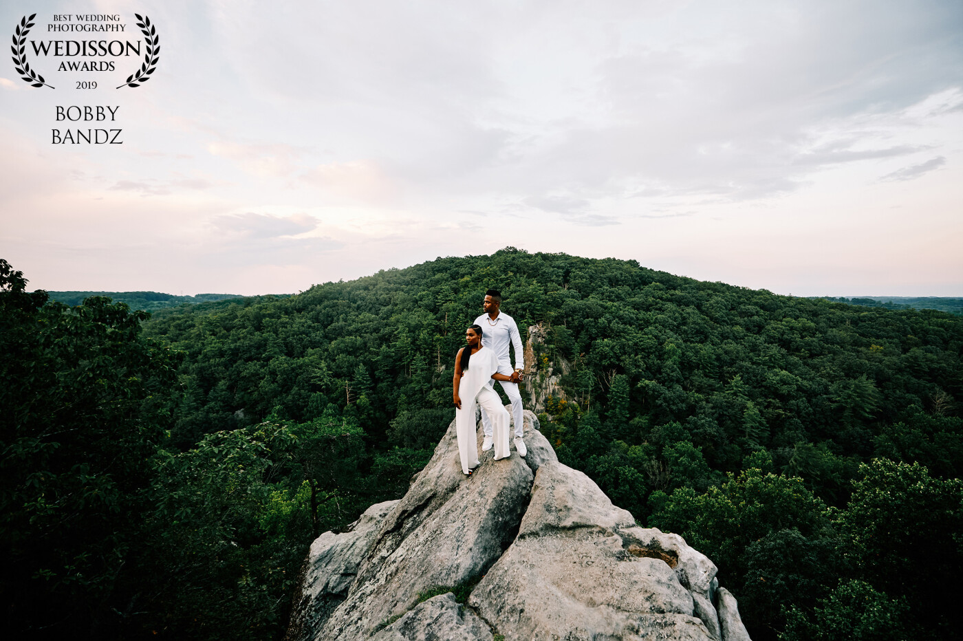 Sky is the limit for these two! What a power couple! They told me they wanted to be on top of the world so we rushed to get there right before the sunset and boom this is the first shot I took! So blessed to be a part of their love story from the start! 