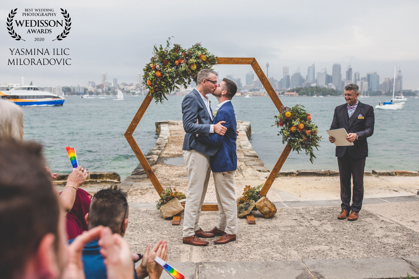 In November last year, I was lucky enough to photograph this awesome couple at Bradleys Head in Sydney. After over 15 years together, waiting for Australia to (finally) legalize same-sex marriage, they tied the knot. What a moment.
