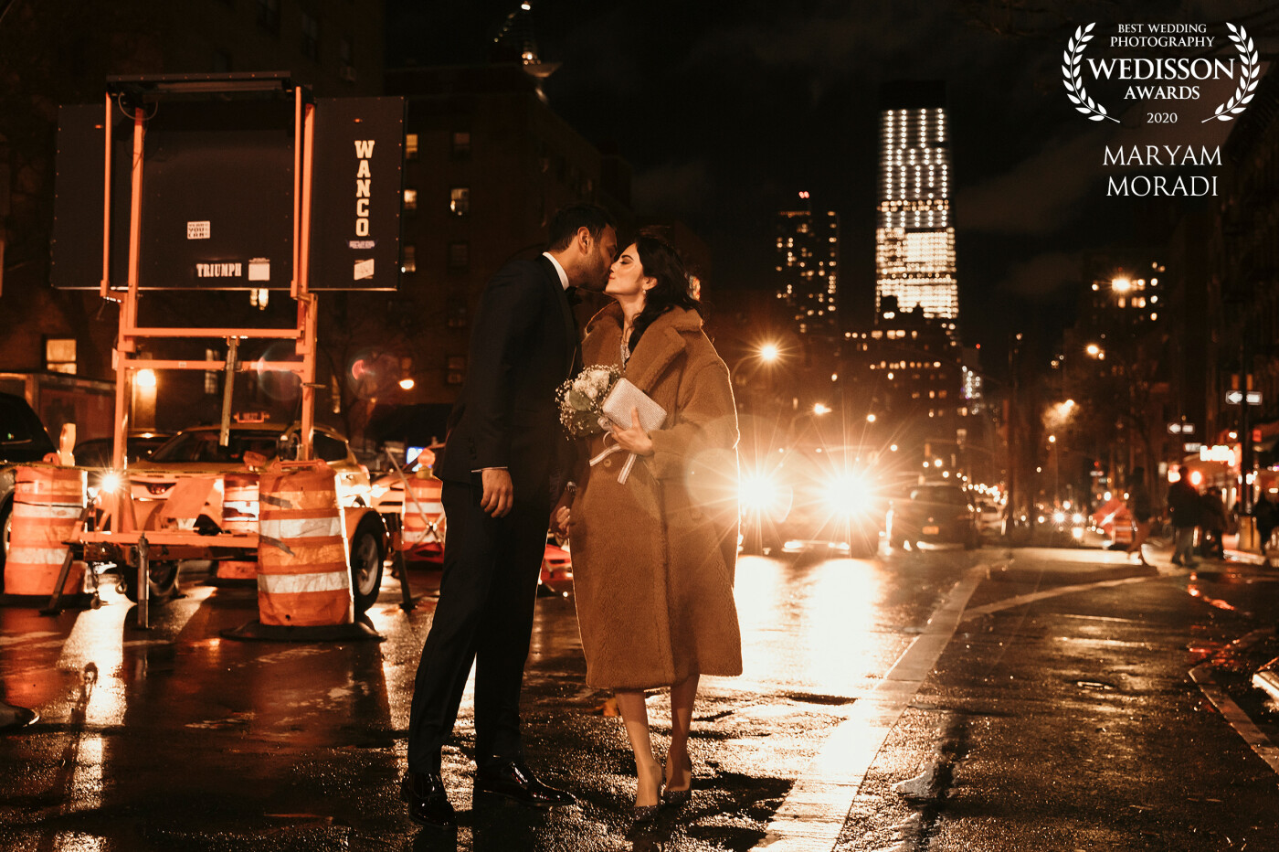 On this beautiful cold night in December, I photographed this cool couple when shares their love in the streets of New York City.<br />
@marymor_photography<br />
New York City, US