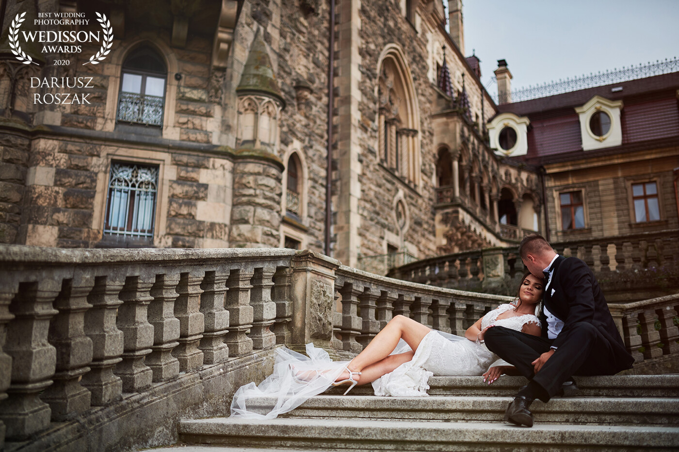 The picture was taken in Poland, in my favorite place -  the beautiful Moszna Castle. The bride worked so perfectly - taking the picture itself was just a formality; P  Shot by Nikon D850.<br />
