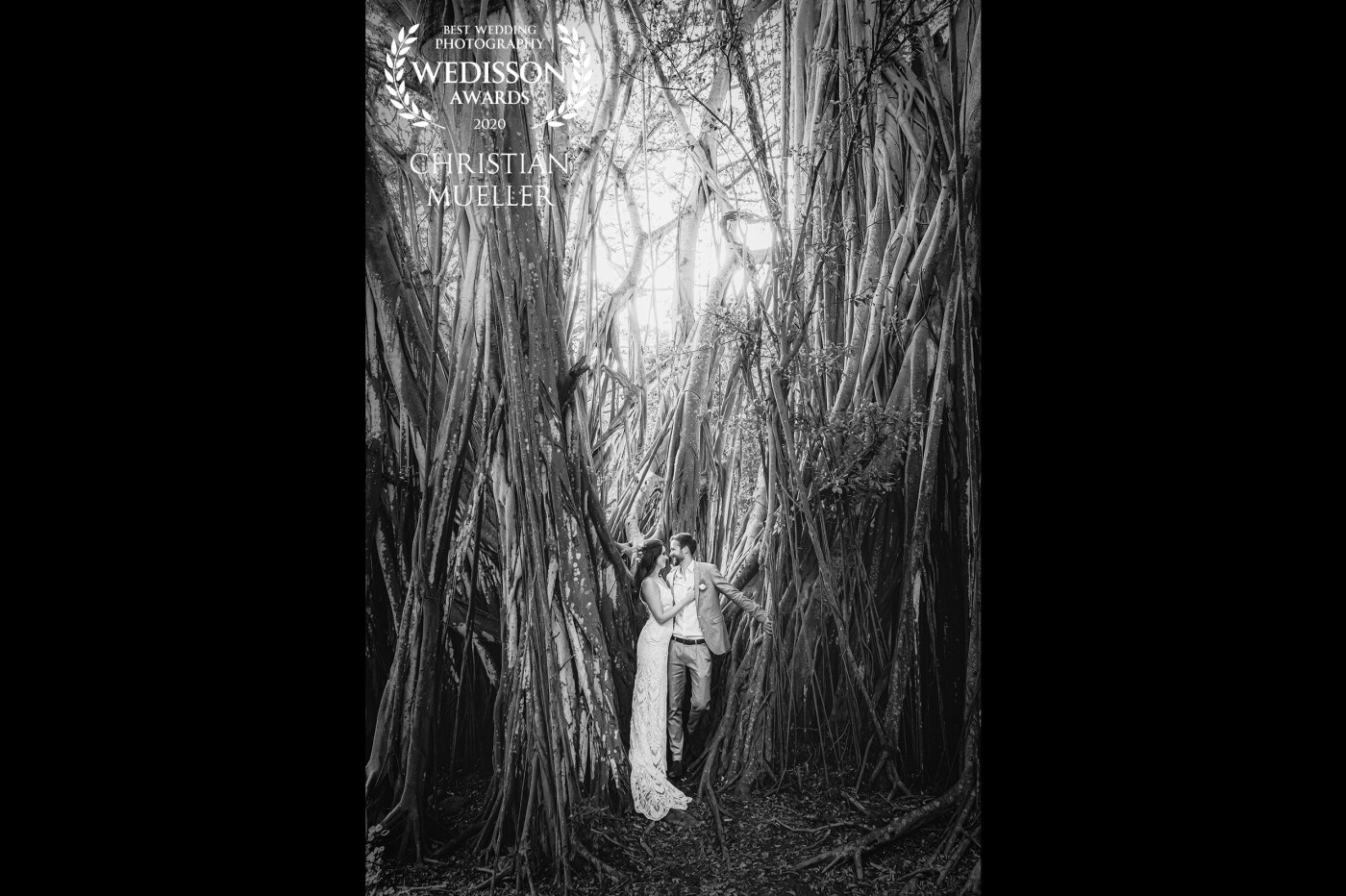 for my destination wedding on Oahu, Hawaii, I've discovered this huge banyan tree in the Kawela Beach Park by a google search. It was only 15 minutes from the wedding venue and I had a great time with the cute couple in the park and at the beach.