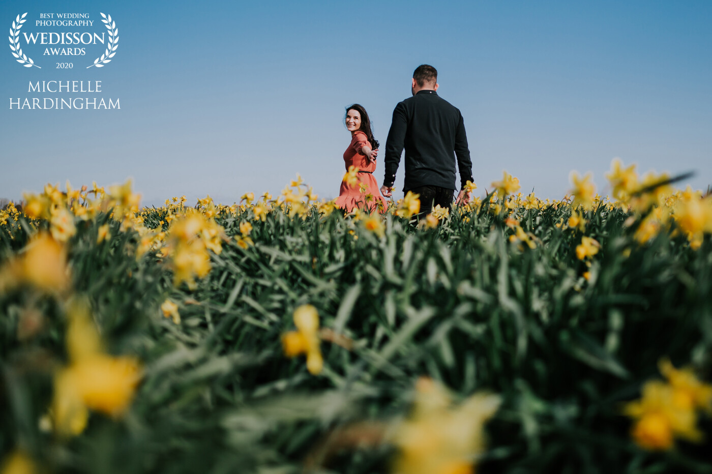 Emma and Danny in the daffodil fields of Moulton. They absolutely nailed their shoot and we loved shooting together. I cannot wait for their wedding day! 