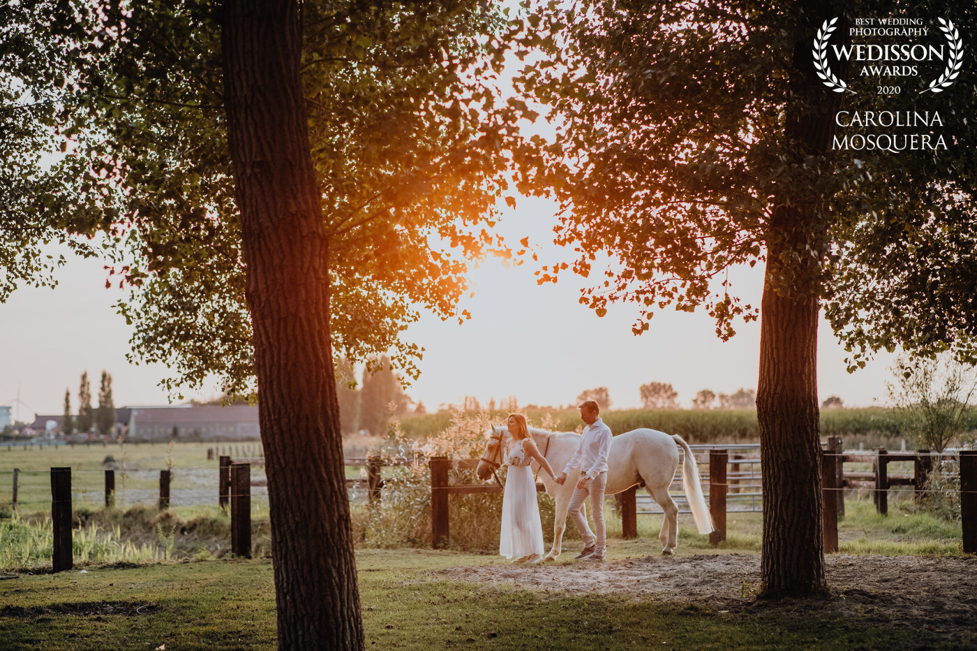 A beautiful golden hour engagement shoot in Belgium between the horses... The wedding will we celebrate in France next year! We are looking forward to it!!!