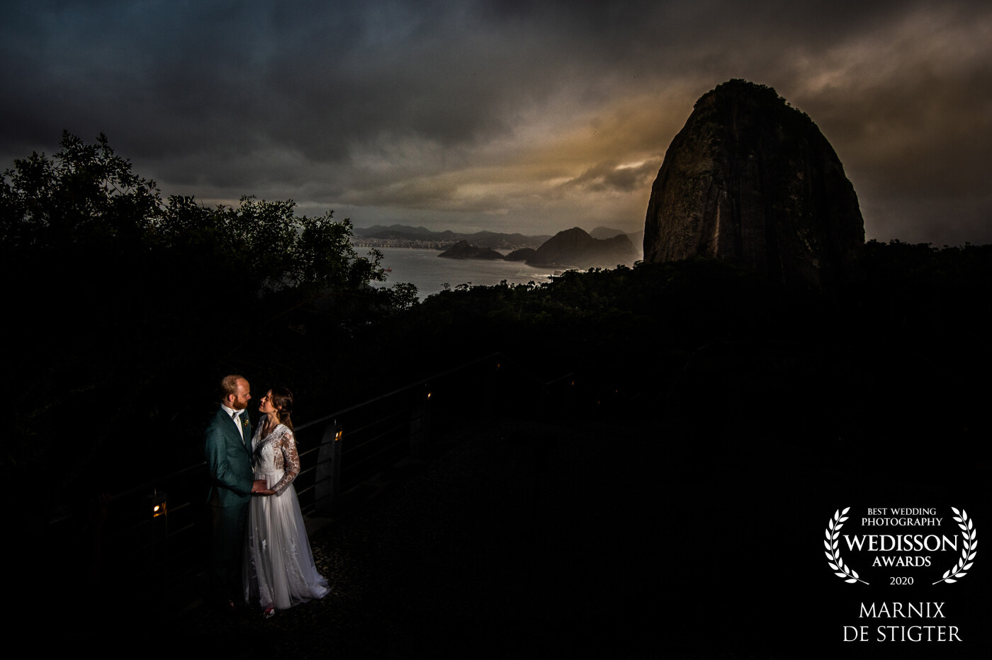 This awesome destination wedding allowed for some extra time for after wedding shoots. With the sun setting in this beautiful place, the backdrop created the perfect image for a posed shot.