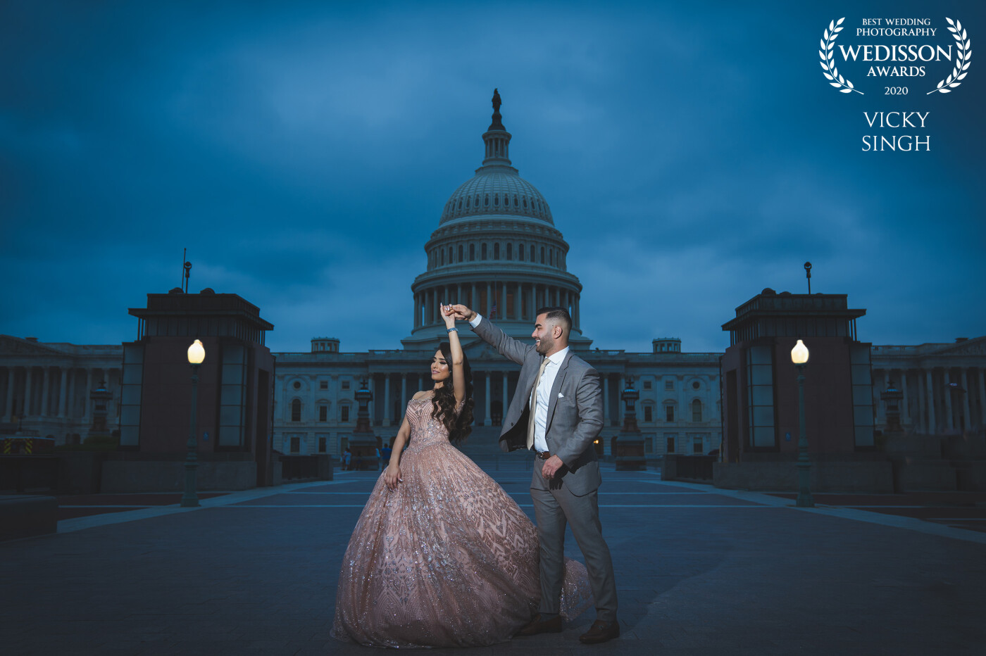 Mike and Dua made for each other. A most adorable couple full of love. This picture was shot in front of the capitol in the United States. It was about to rain we had to do the best we can and we did it. 