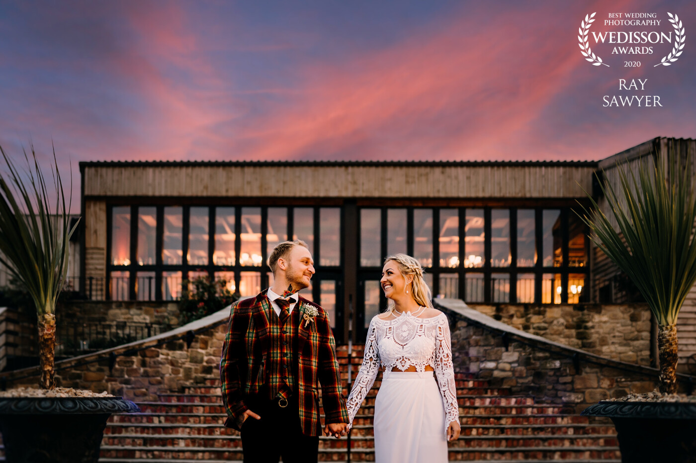 Love the tones in this beautiful image captured at The South Causey Inn Old Barn. I went to school with Sarah so it was an honor to photograph her wedding to Lewis. That dress and Suit. Trendy!