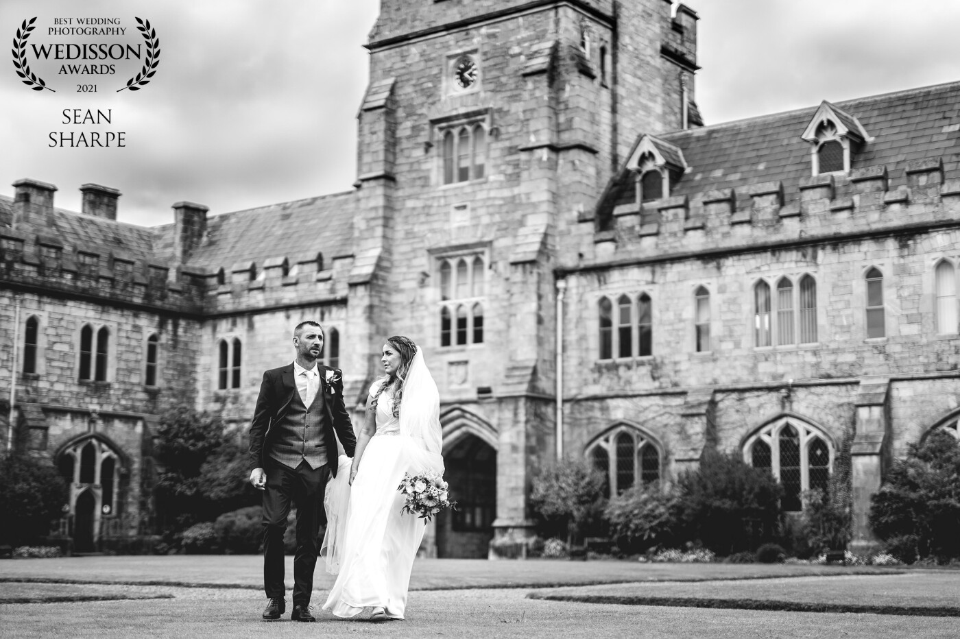 Susan and Donal. What an amazing and fun couple to photograph. Taken at the stunning University College Cork campus inside the main quadrangle.