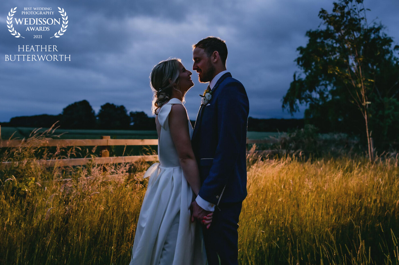 Sophie and Ralph had a beautiful elegant wedding at The Oakwood at Ryther near York. We had a stunning sunset engagement shoot a few weeks before and Sophie wanted some similar shots on the wedding day but the weather wasn't in agreement! So instead, I used some lighting and off camera flash to recreate the warmth and romantic feel of a sunset and they were thrilled with the results.