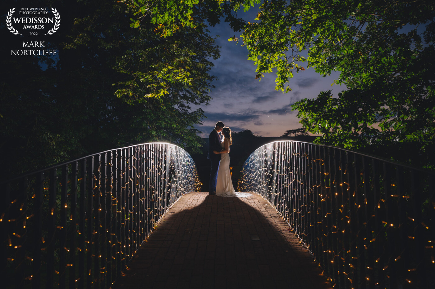 Beautiful balmy late summer evening at Bassmead Manor Barns. I love it when my couples are prepared to leave their guests to capture shots like this. The sky was awesome and the bridge is a perfect backdrop to frame the couple in the trees. The party inside was banging too! Fab wedding day ❤️<br />
<br />
Venue Bassmead Manor Barns, Cambridgeshire