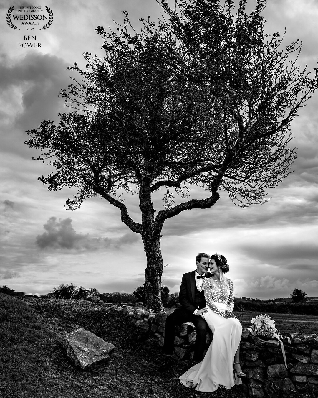 Louise & James sharing a quiet moment under a hawthorn tree.In Celtic mythology it is one of the most sacred trees and symbolises love and protection. ..