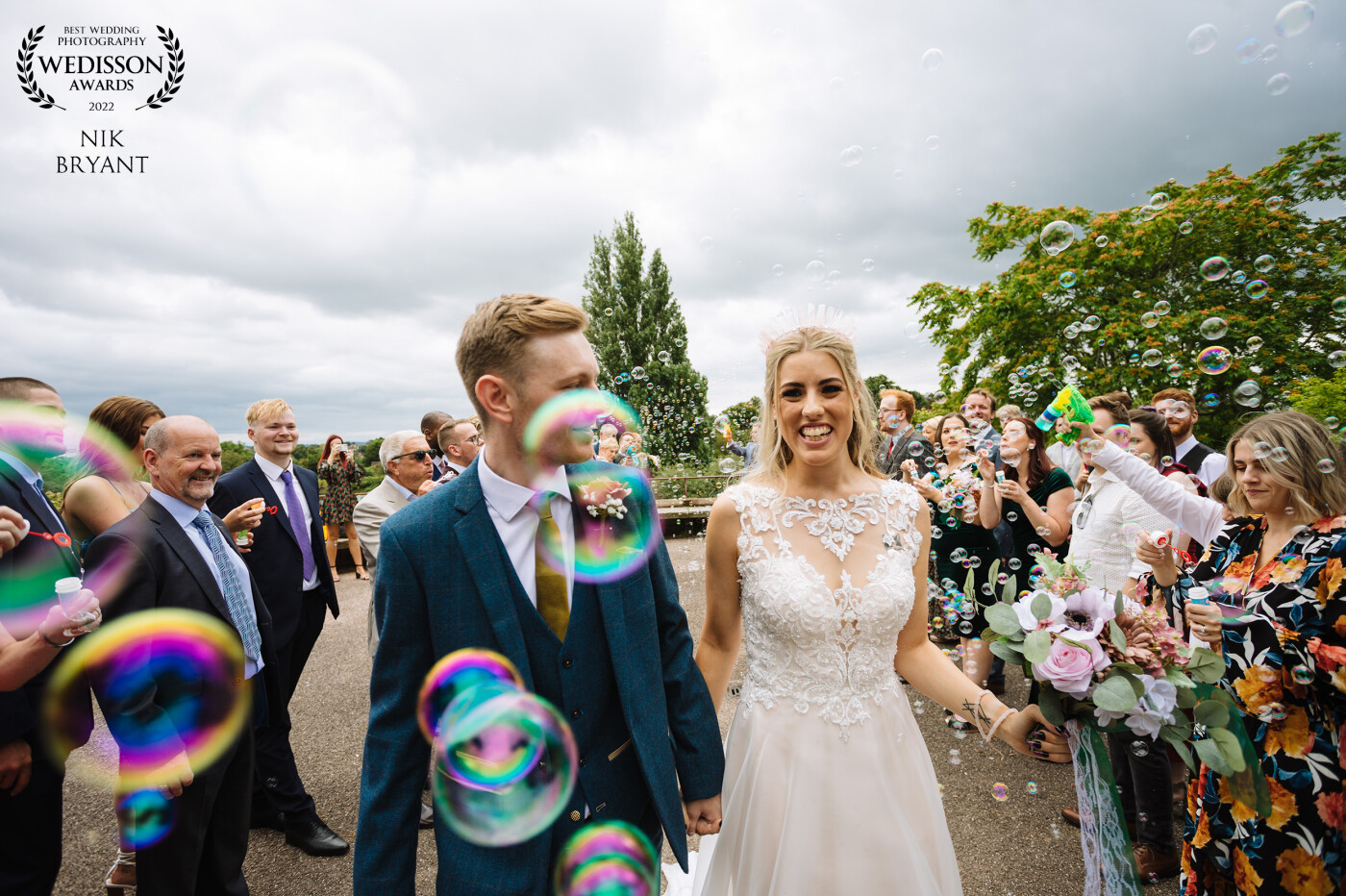 I love this image. Elly and Bren were all about doing their wedding the way they wanted which meant holding a ceremony in the middle of the park with all their friends and family with a bubble send off instead of confetti!