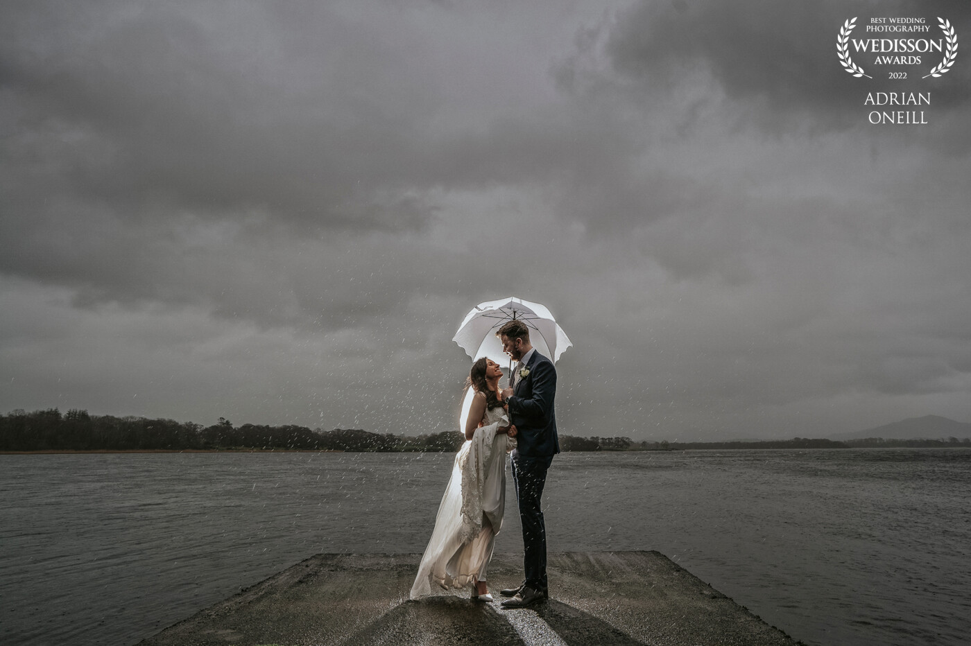 This awesome couple braved the wind and rain to pull off this amazing shot...love this shot taken on the banks of the Killarney Lakes in Ireland