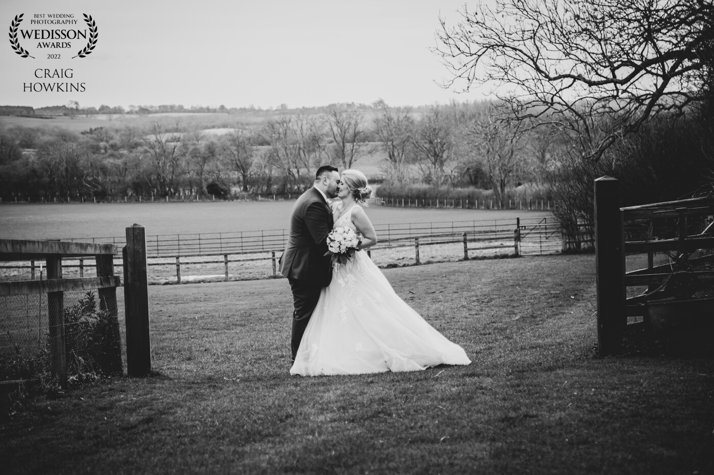 I love it when I can capture moments that are so in the moment. It's a skill to keep your eyes open and getting that timing. This was my first wedding of the season and I'm stating it with a win. The couple just had a quick kiss as we was walking back to the farm and I got this lovely image go them both.