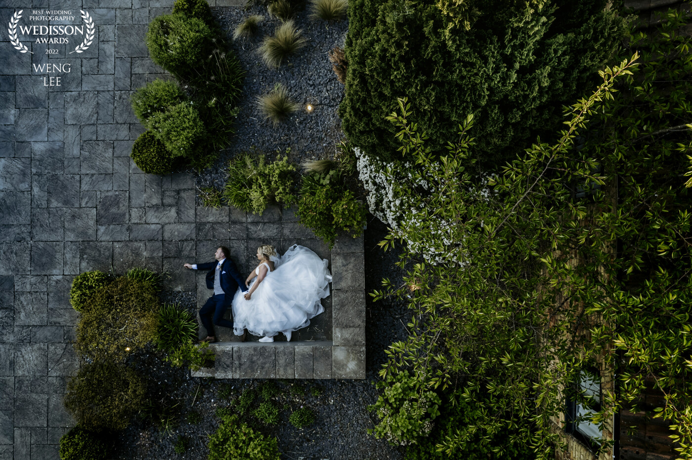 Bird eyes views, perspective in different way. Loving it when couple happy to lay down. Find the perfection spot and up the drone snap it happy day.