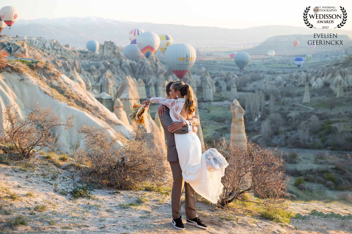Every morning before sunset, hundreds of hot air balloons go up in Cappadocia (Turkey). This scenery really felt like a fairytale!
