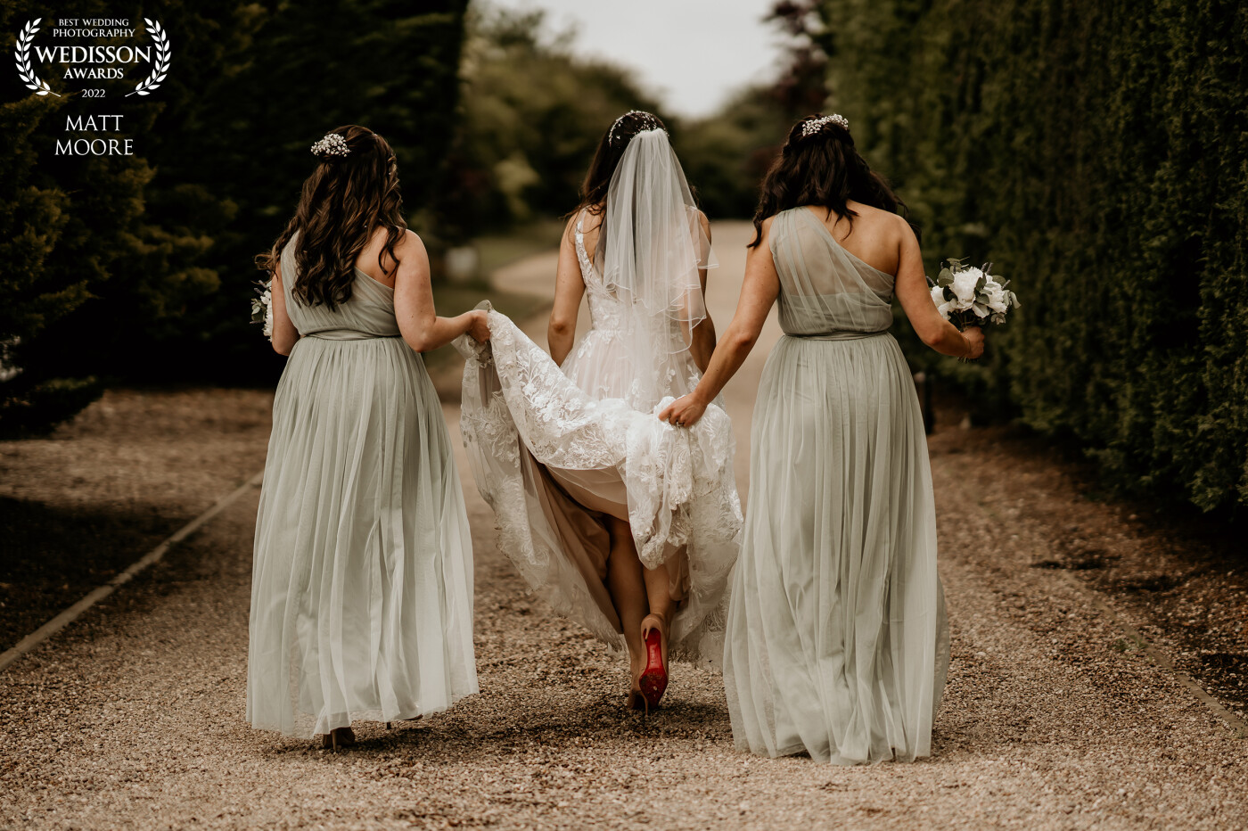 Dan and Adele's wedding at the Carriage hall in Notts was just sublime, hosted with their nearest and dearest. Drones, dancing and a lot of drinking made this a fantastic day. This shot was with Adele and her bridesmaids following a few portfolio pictures at the venue