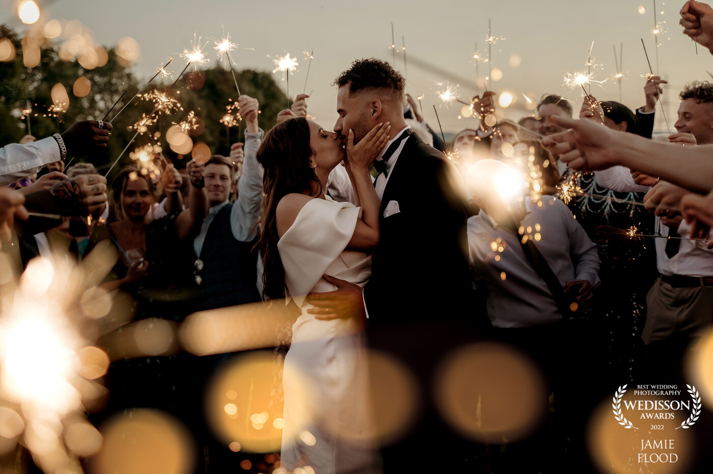 Sparklers out for Cherelle and Carlton’s gorgeous chic and stylish wedding in Farnham, Surrey ! <br />
<br />
The rain had poured down on us just one hour before this was shot
