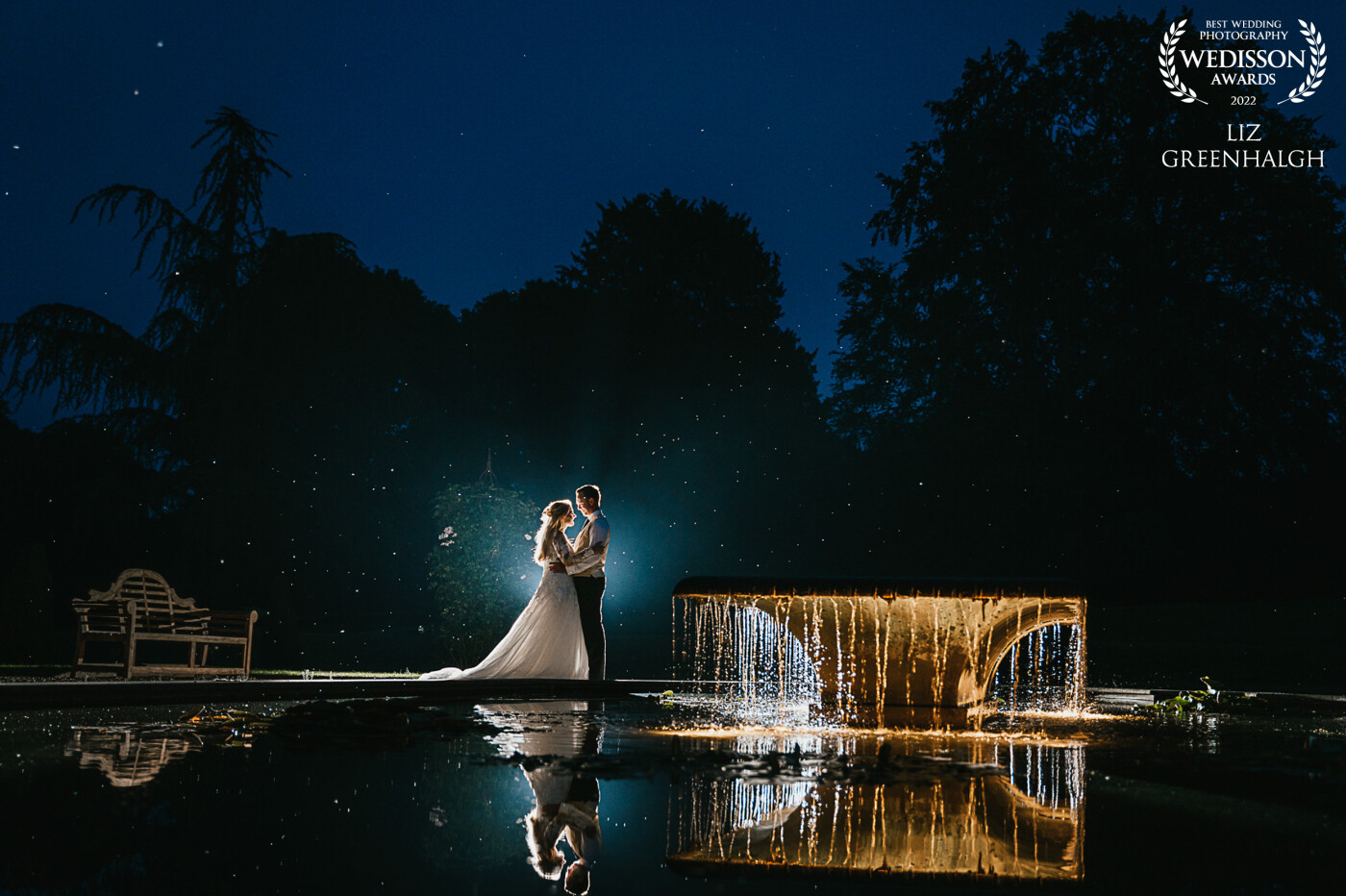 The final shot of the night was taken in front of the main house, turning around I saw that the fountain was lit up and know the shot that I wanted to take at Exton Hall
