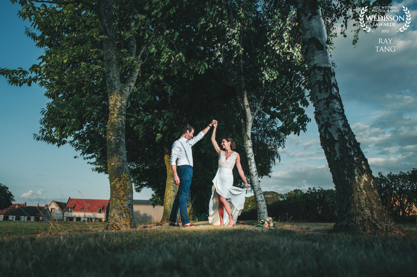 This wonderful couple of Sarah & Pax took there time for the photos.  I loved the way the moved and looked at each other so I'd asked if she can do a twirl for this image between the trees.
