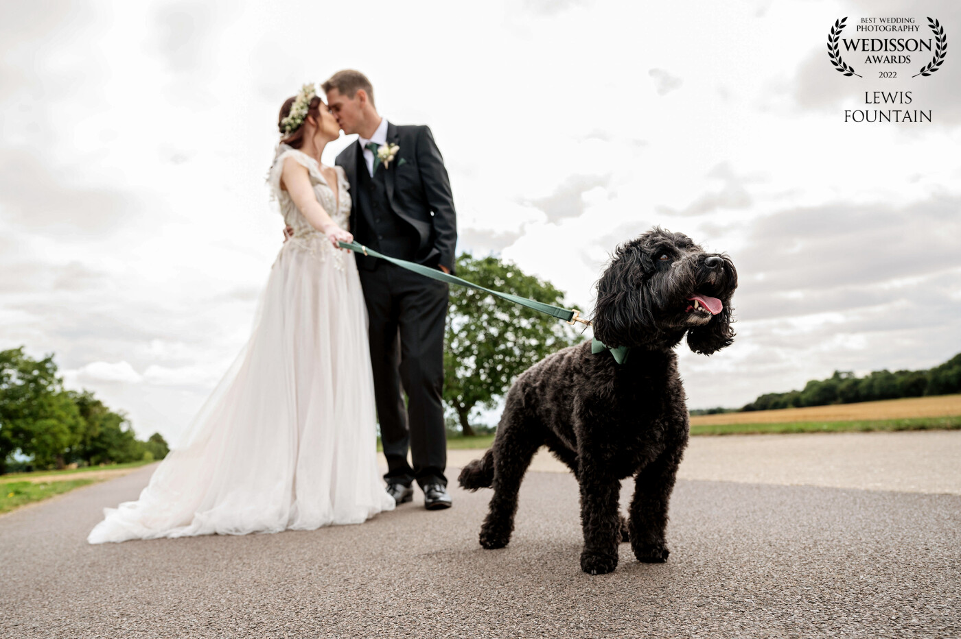 When Lauren and Dan told us they were having a very special guest at their Bassmead Manor Barns wedding, we didn't expect it to be their adorable pooch Pepper.<br />
Pepper soon became the star of the show and a real model in front of the camera, and who said 'don't work with animal and chlidren'