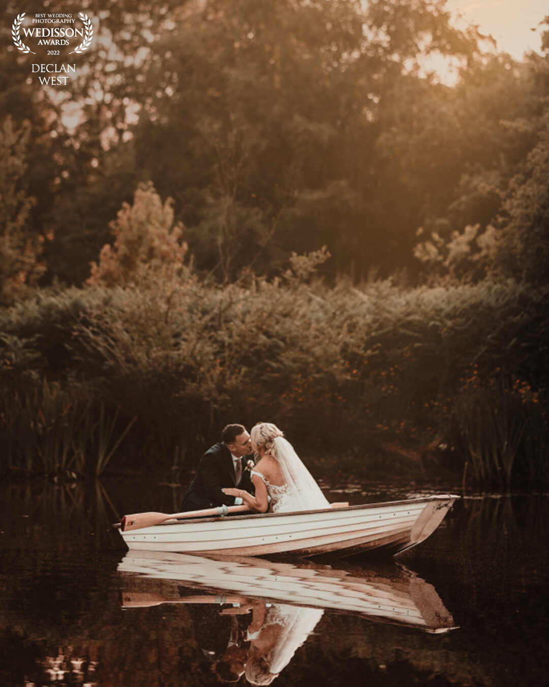 Having just finished an Ironman competition weeks before, there was no hesitation for Kelly to jump in a boat and pose for some photos with her new husband on their wedding day!