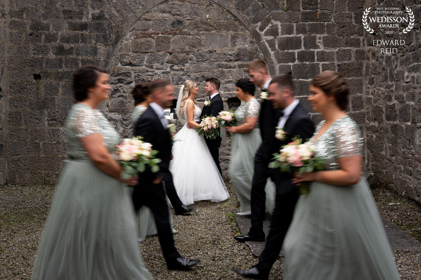 I love involving the bridal party in a bit of motion.  Stuff like this usually has bridal parties left scratching their heads in wonder of what it will look like but I love how the motion draws more attention to my wonderful couple.