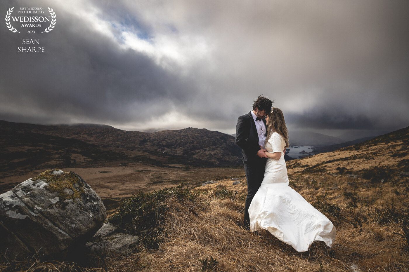 Fiona and Donal on Torc Mountain, Killarney. This shoot was just incredible and so lucky to get the gap in the weather to finally see the lakes in the backdrop when the cloud lifted. Simply a stunning landscape!