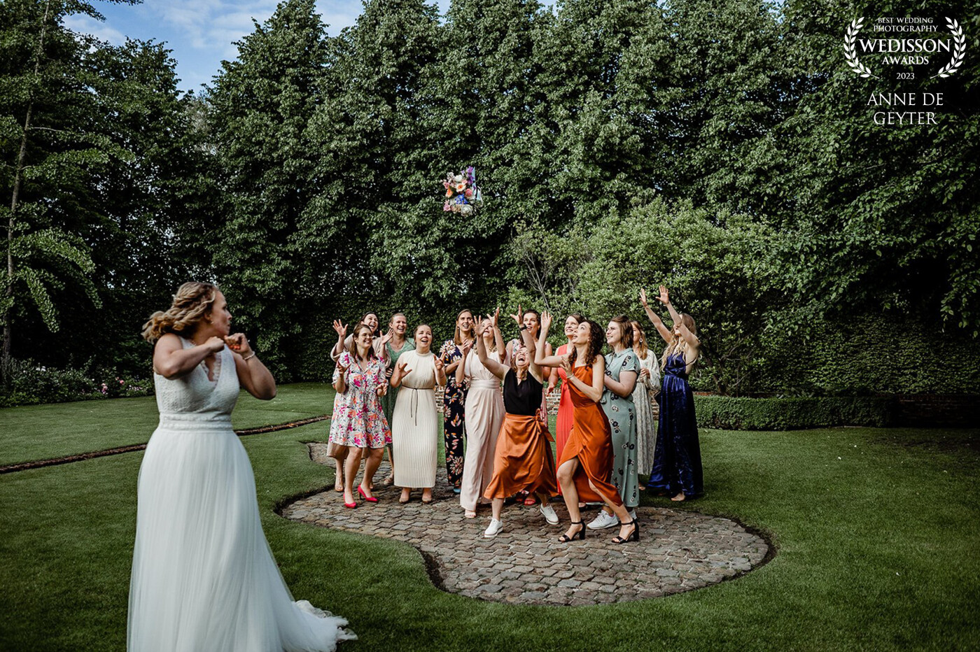 In my opinion, throwing a bouquet is always a lot of fun and a perfect icebreaker for fun group shots!