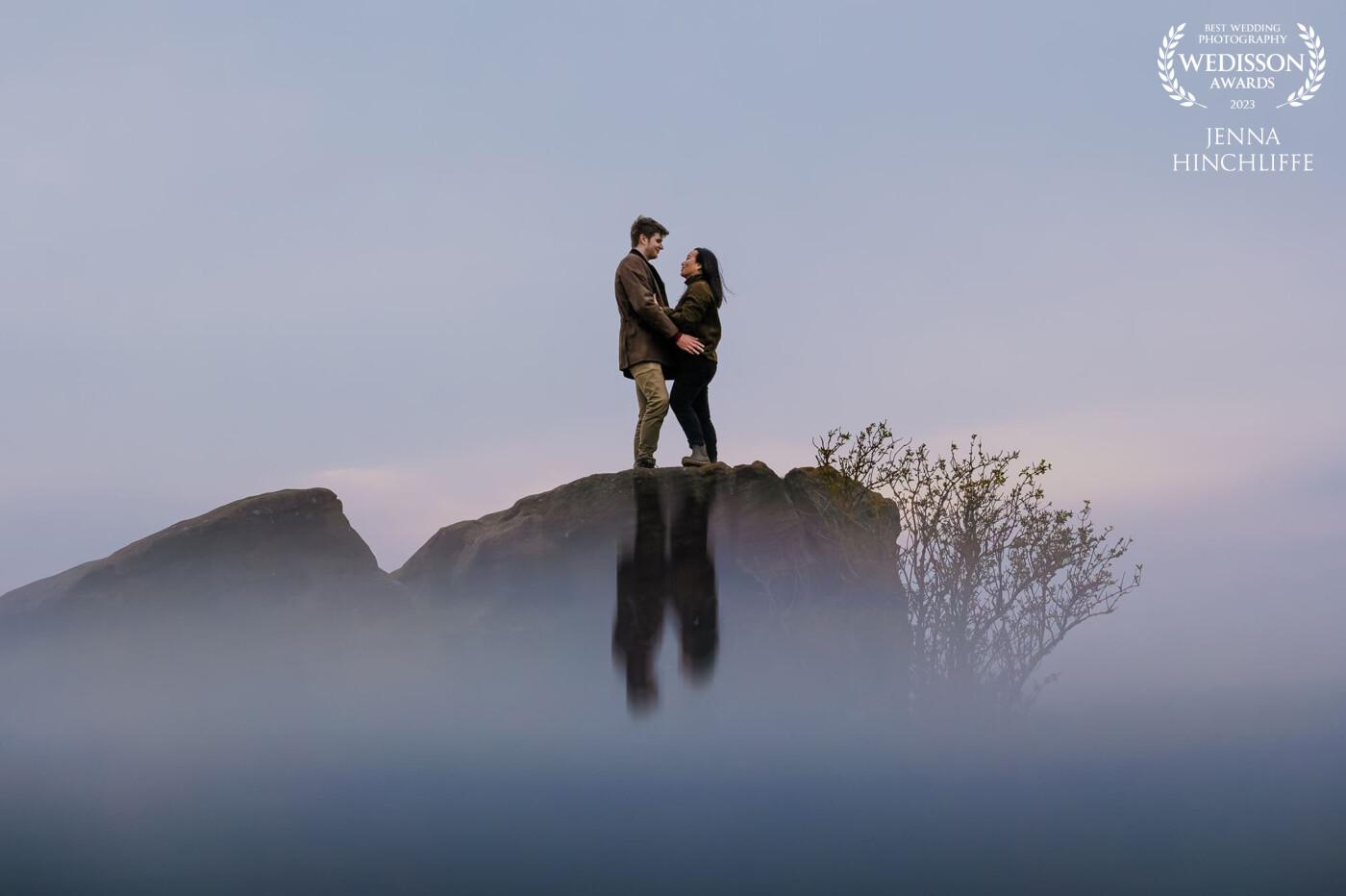 We didn't quite get the sunset we were hoping for on this shoot, but I still wanted to make the most of the sky, reflecting it so they're almost floating on their own little rock in space!