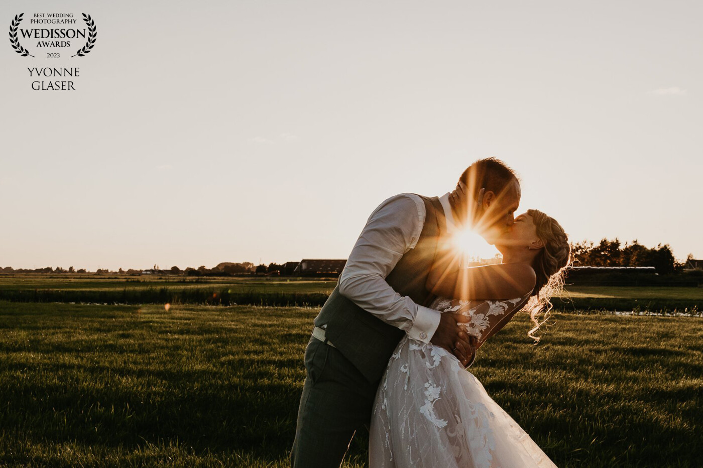I always take a moment with the bridal couple during the golden hour
