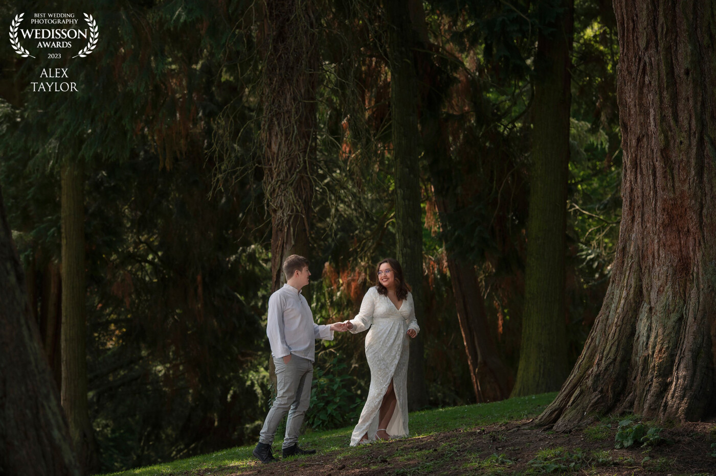 Alia and Connor in the stunning surroundings of Coombe Abbey.