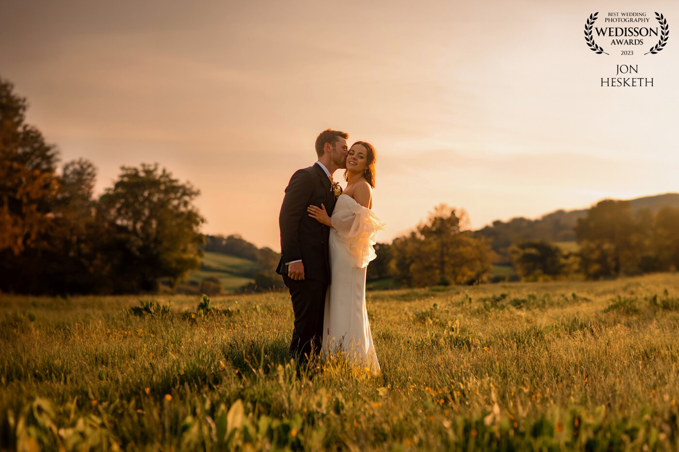 We were so lucky to have an amazing golden hour for Lucy and Jack’s weddings at the stunning Garthmyl Hall. This was a candid moment caught between portraits, just lovely.