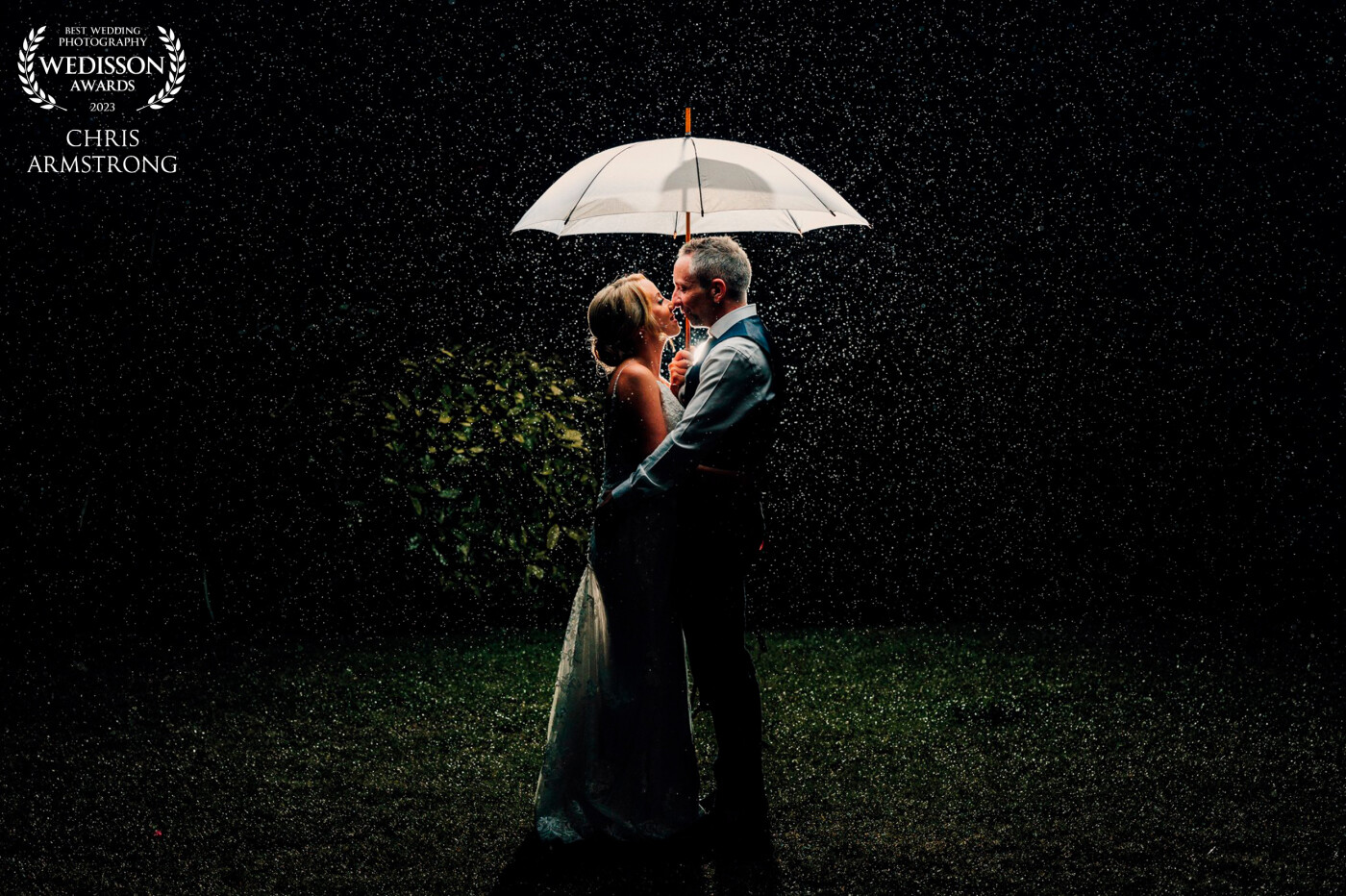 After a very rainy day, I knew I needed o get something special for Katie and Steve. So embracing the rain, we popped outside and grabbed this shot!