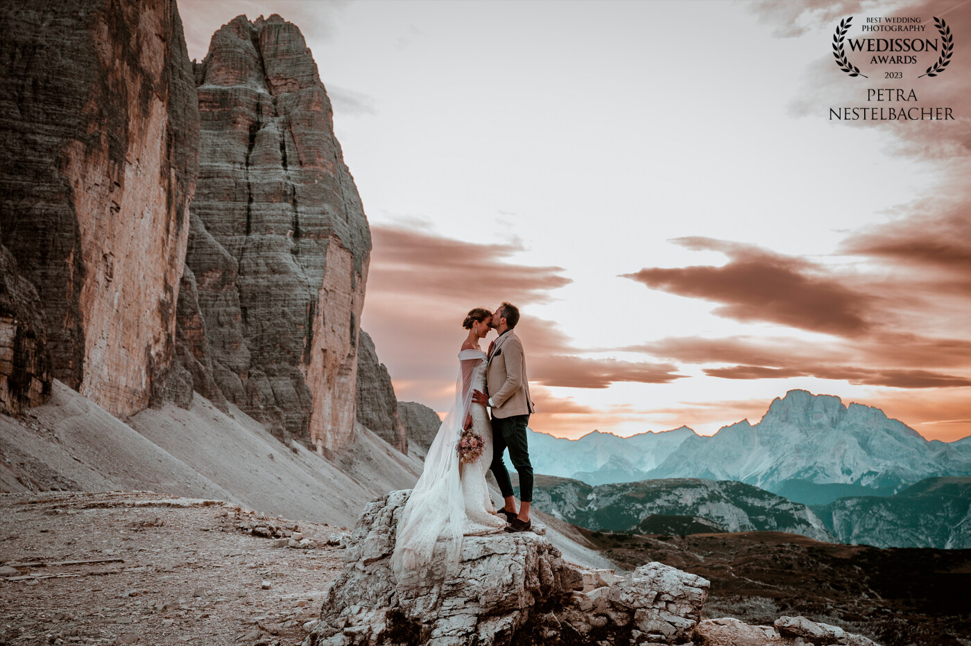 Eloping in the Dolomites is a one-of-a-kind experience. This means - amazing landscapes, stunning sunsets mixed with a bit of adventure!
