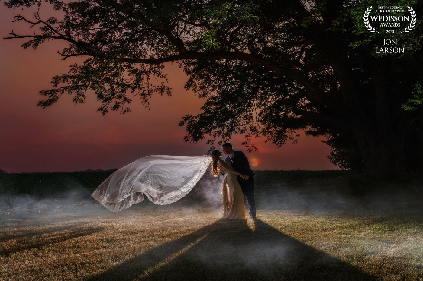 With a very hazy sky I had to get this couple out for this very different sunset. Ashlee’s veil was angelic!
