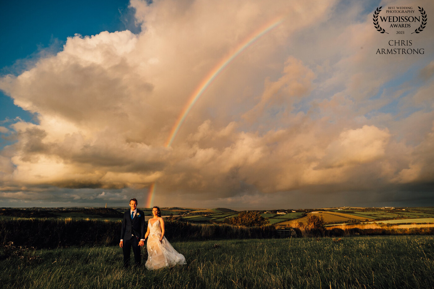The good thing about rain on your wedding day, is that it often means rainbows!