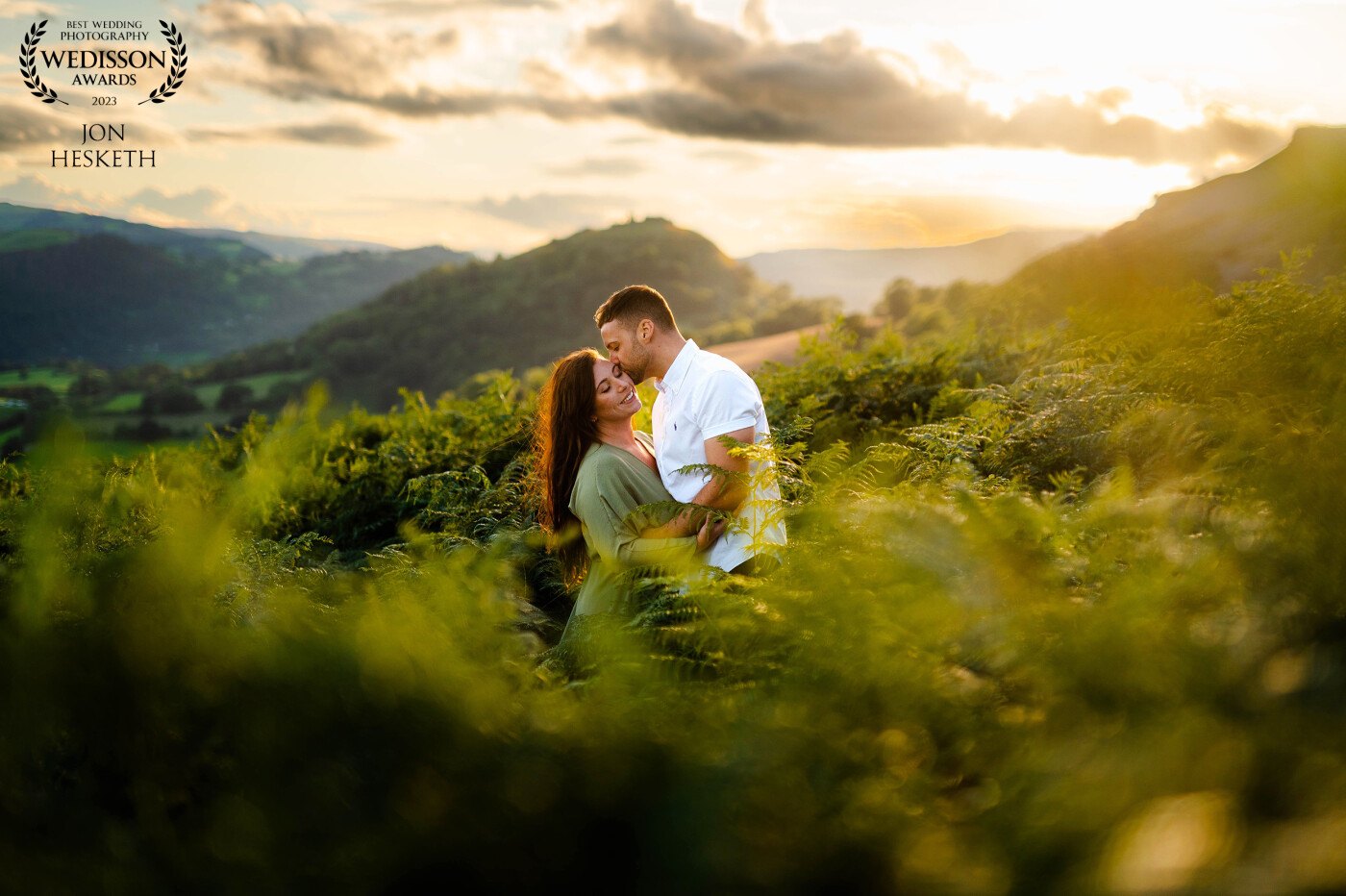 An amazing evening on the panorama above Llangollen, North Wales. So many beautiful moments in this set, and so happy for the couple this picked up and award as they were so nervous at the beginning of the shoot.
