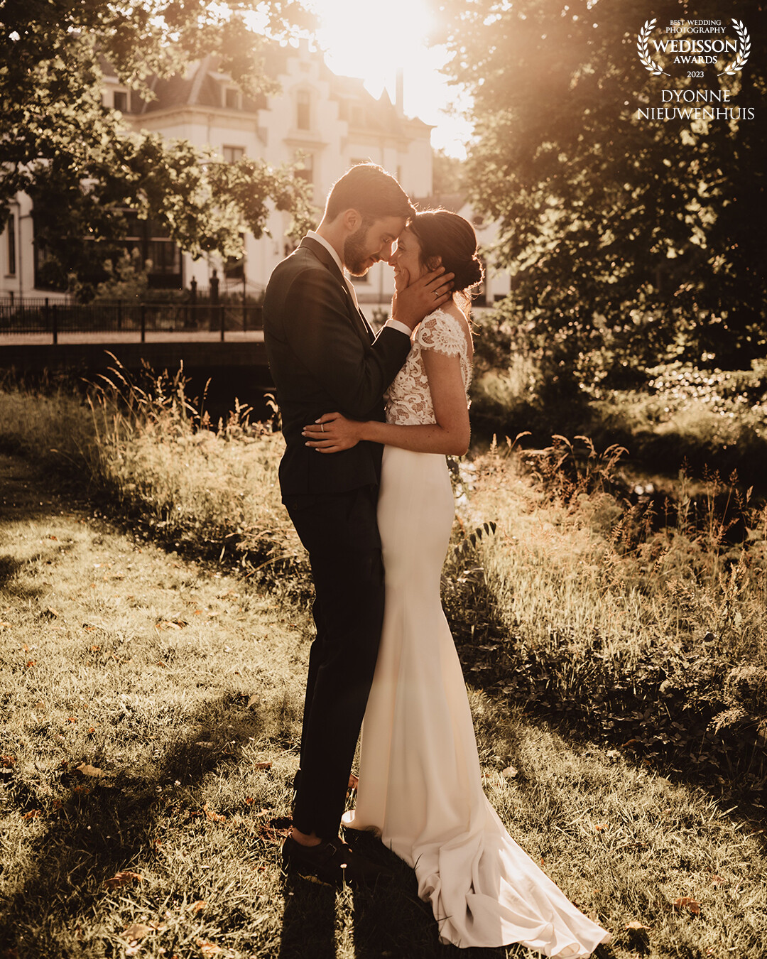 A wonderful sunset shoot, a moment of the two of them at Staverden Estate