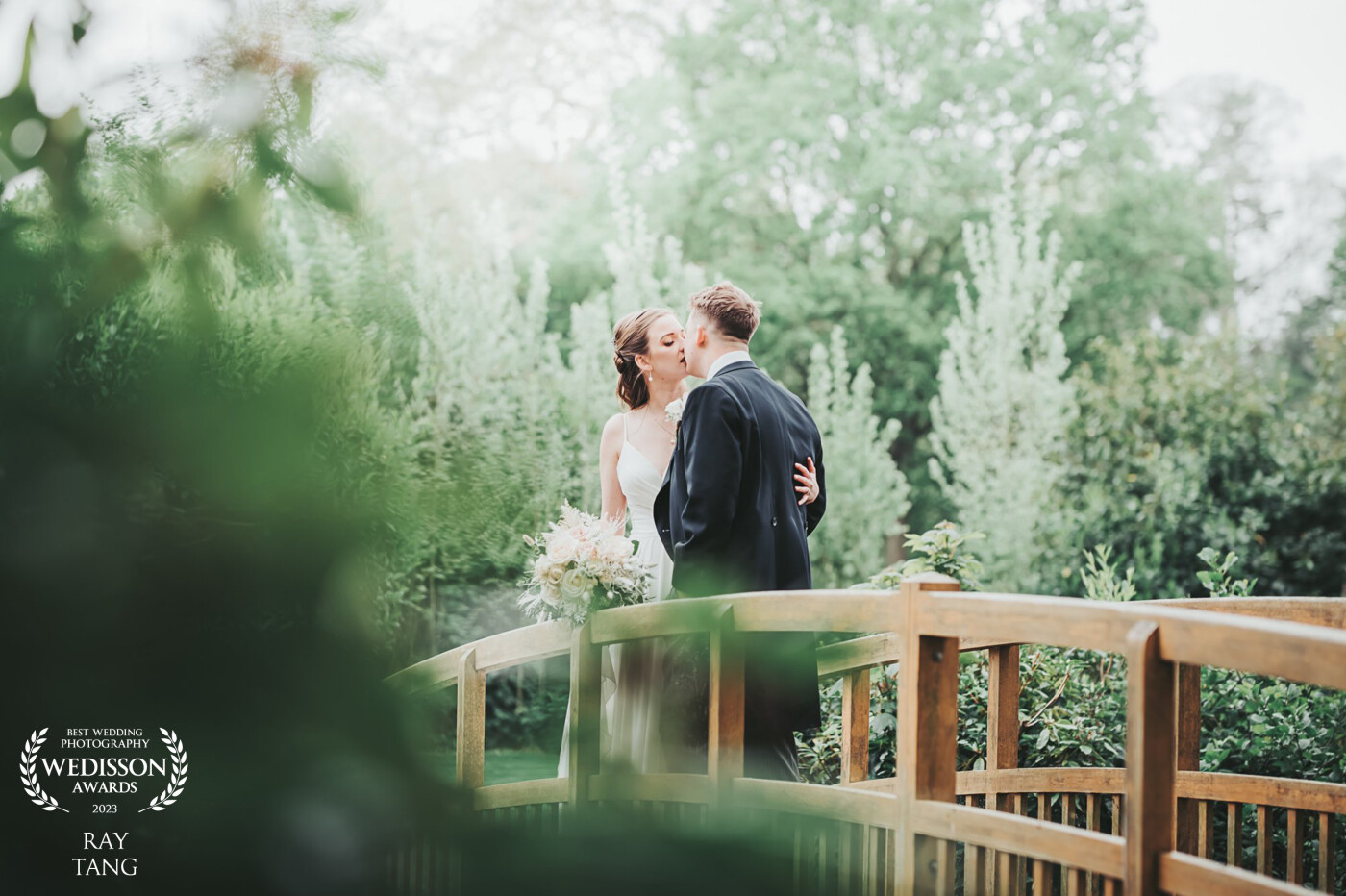 Capturing the magic of a wedding day at the breathtaking Worstead Estate in North Norfolk UK. The bridge over the river provided the perfect backdrop for this enchanting, natural image.