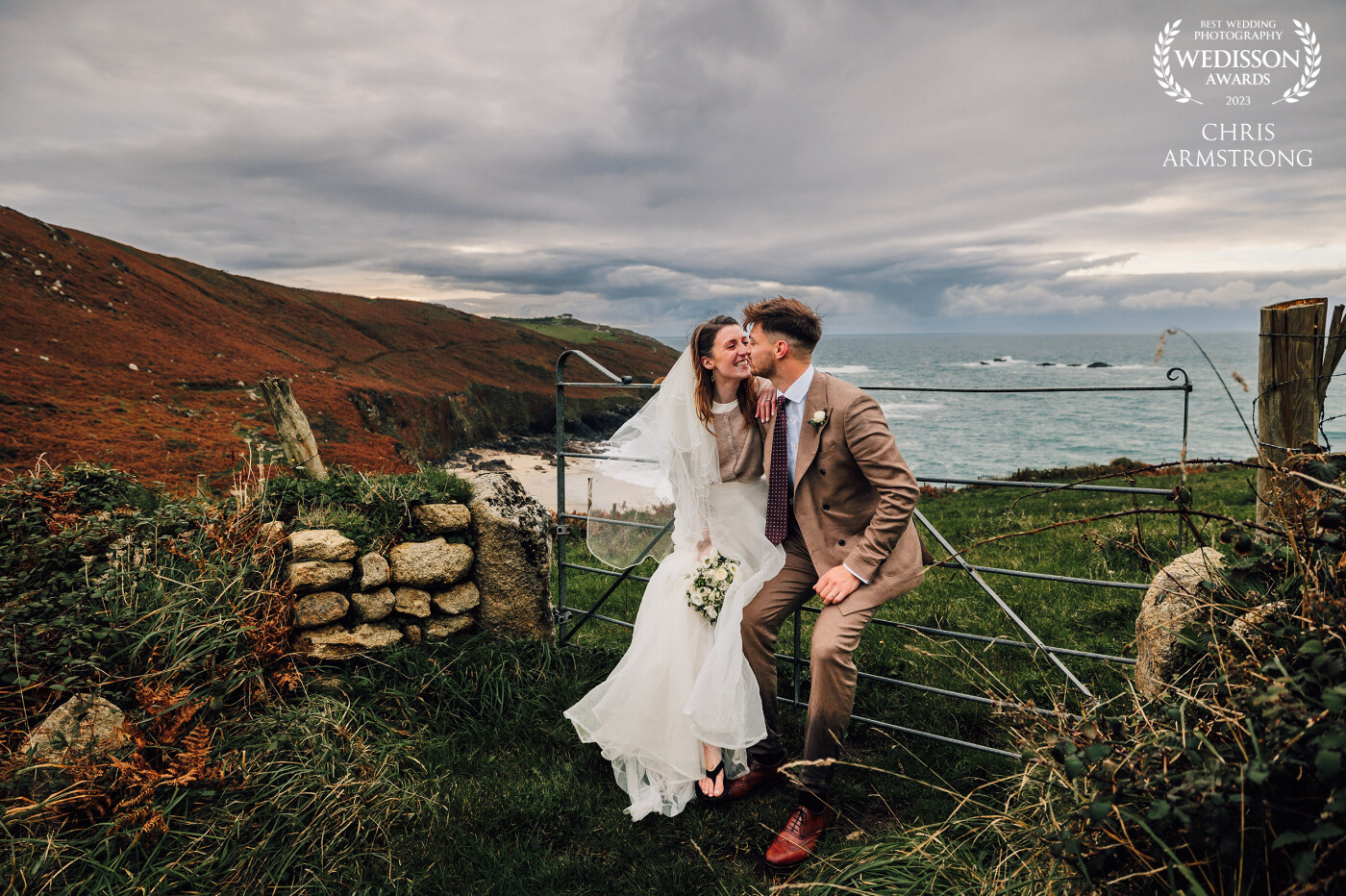 It’s a steep walk back to Lauren and Henry’s wedding venue from the stunning cove below, so I left them to have a moment but managed to grab this just as I headed off.