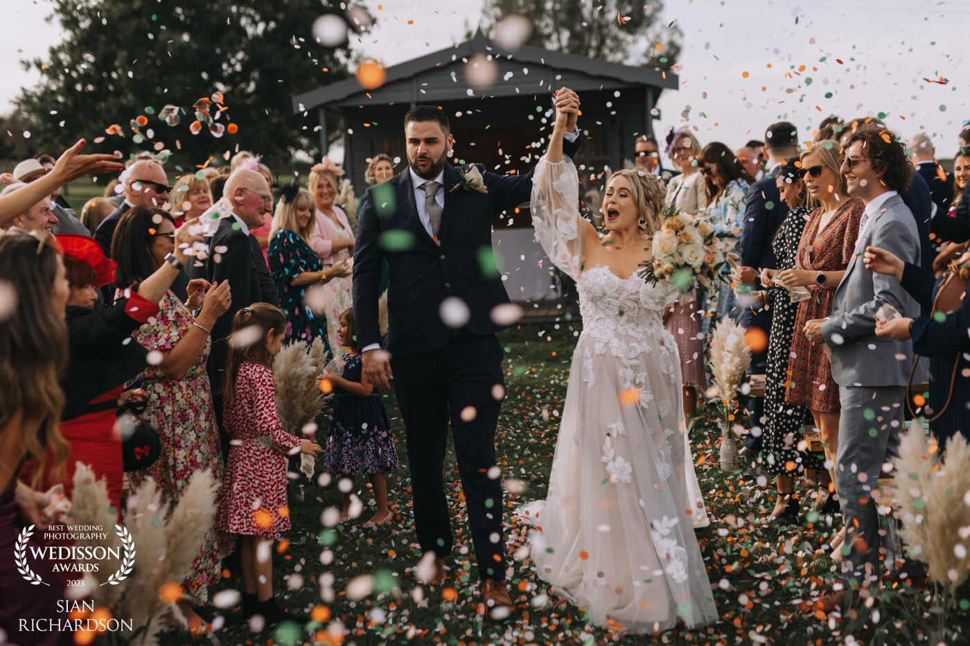 This couple were asking how to get the best confetti shot so I pointed them in the direction of my fav biodegradable confetti supplier, and told them to enjoy themselves as they walked down. Then this magic was created.