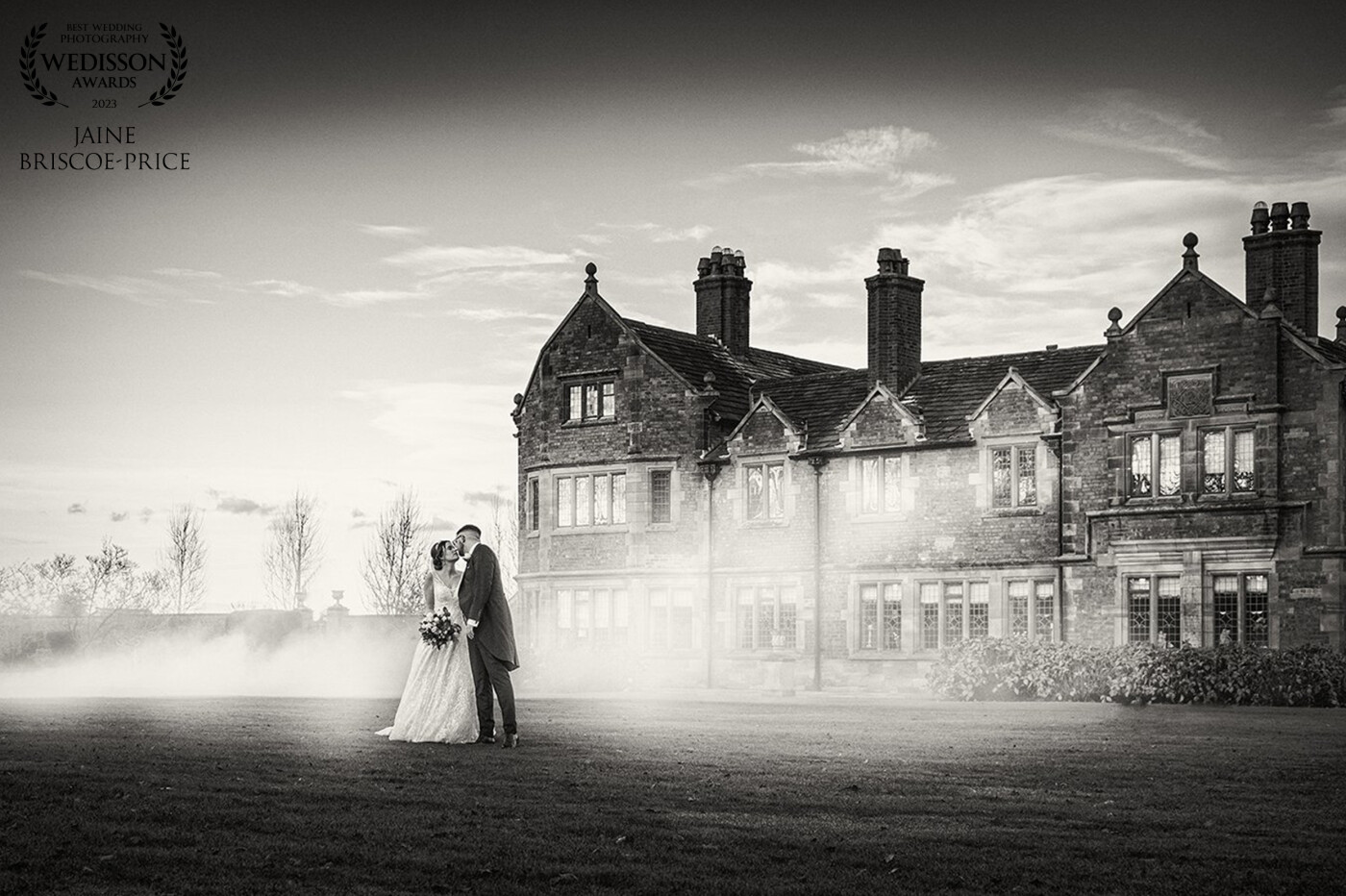 A December wedding at Colshaw Hall gave us this atmospheric shot (OK so we added some into the mix on the day) for Gemma & Matt to enjoy