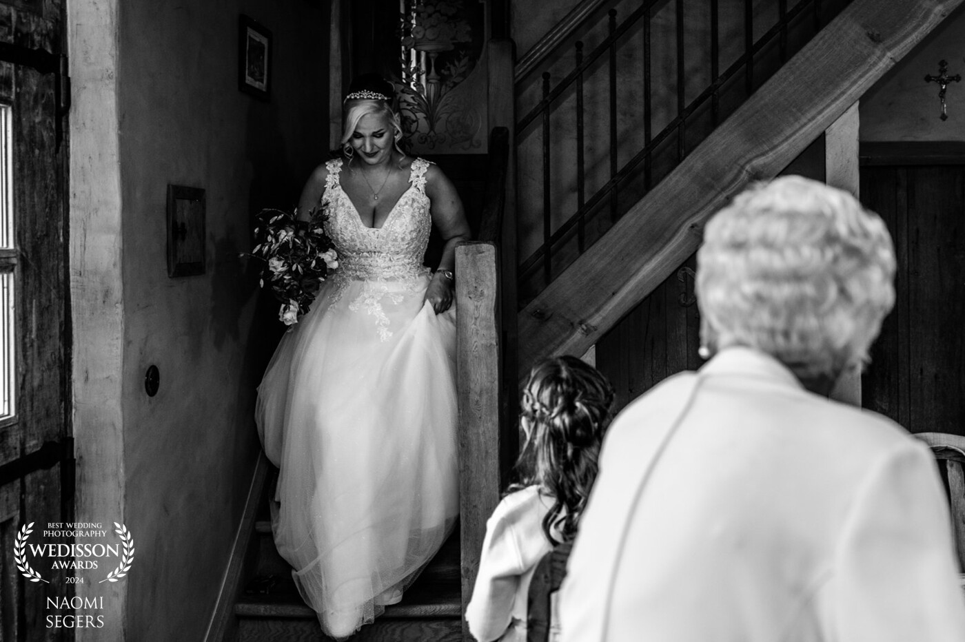 When the bride is ready to meet her future husband and close family members are blown away by her beauty. Short after this moment the first happy tears appeared.