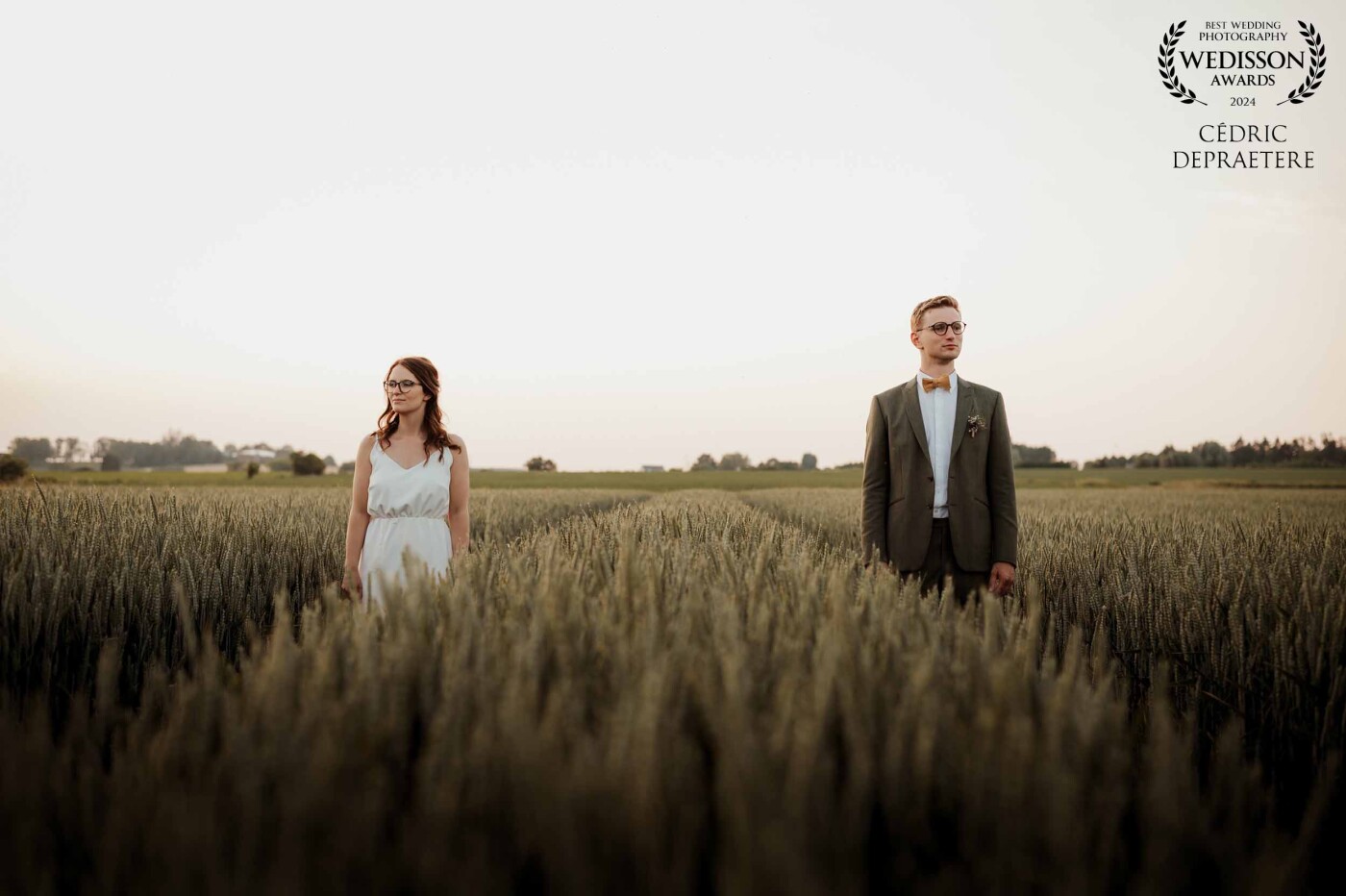 After dinner, moments before the dance, I took the couple to this cornfield just across the street. The sunset was just to beautiful. I was a very spontaneous moment. Even the bride was wearing flipflops at that moment.
