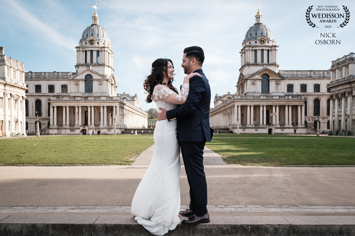 Anusha & Nimish had a fun wedding celebration at the Trafalgar Tavern (Greenwich, London) overlooking the River Thames. Before their main wedding party kicked off we were able to grab some couple photos in front of the Old Royal Naval College.