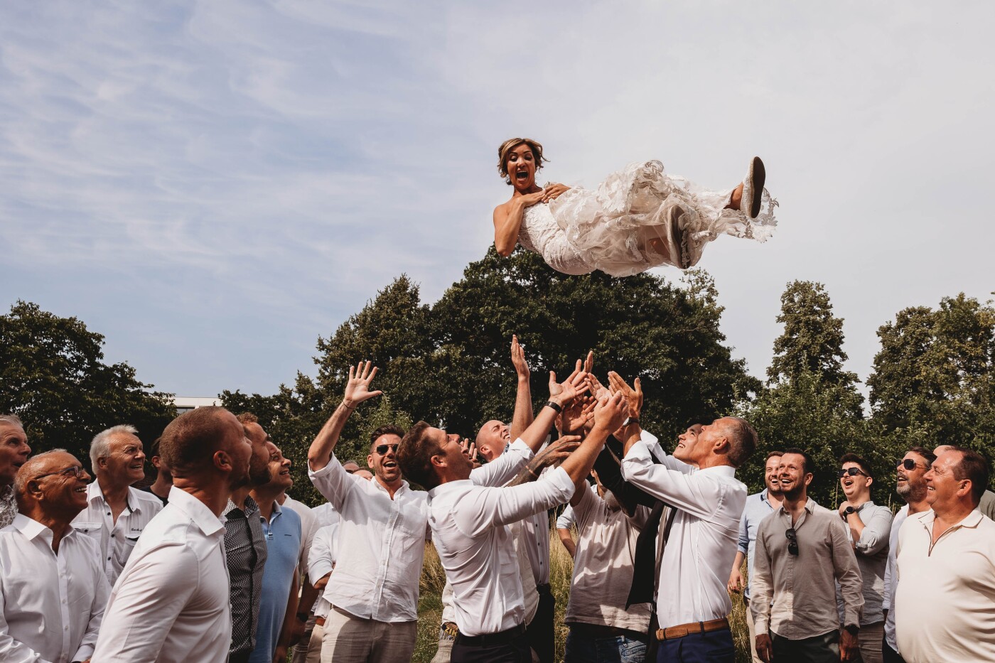 Flying high on love on your wedding day!