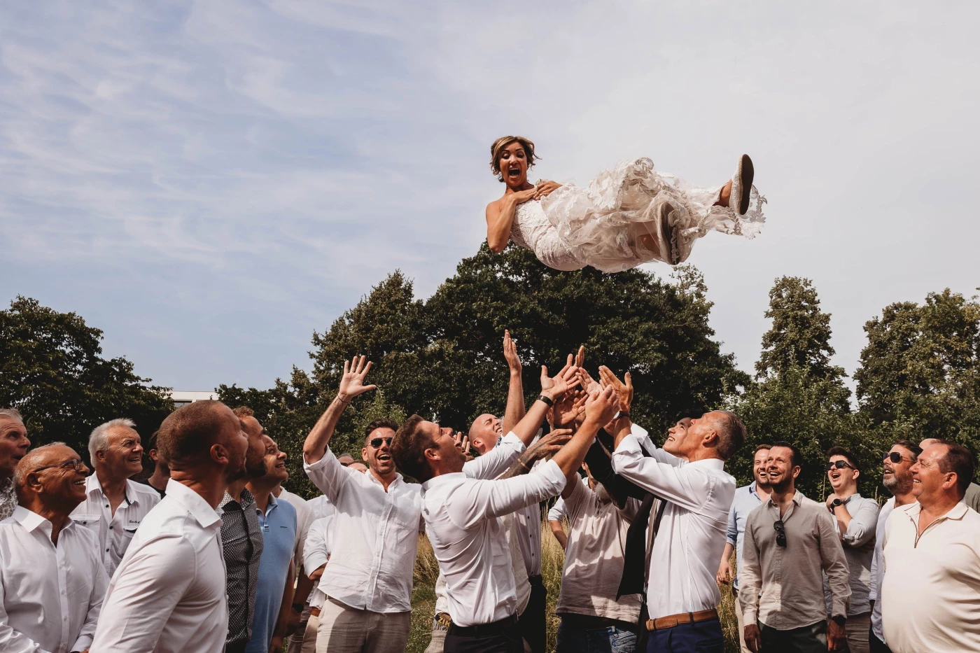 Flying high on love on your wedding day!