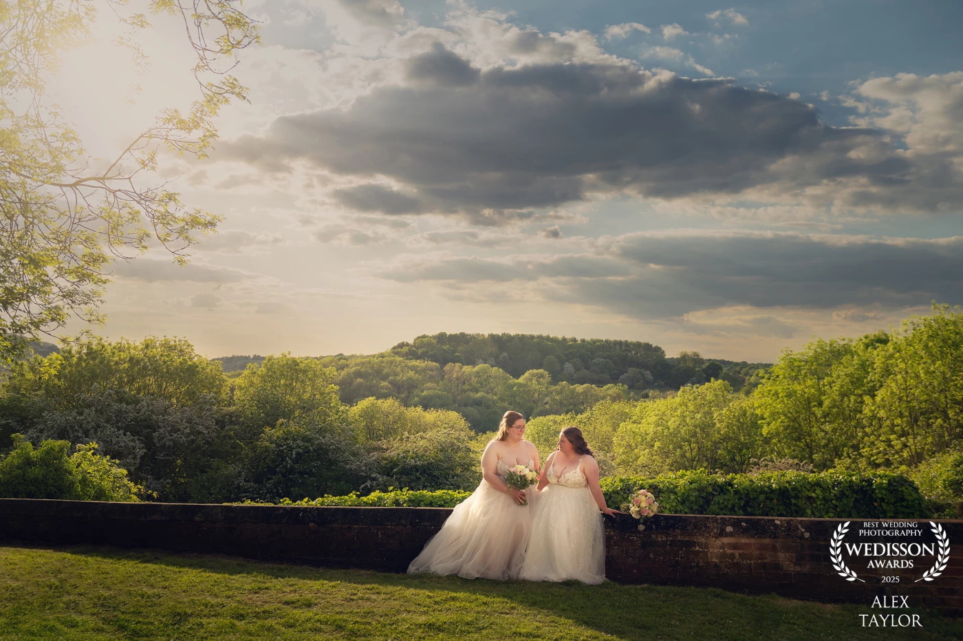 Shannon and Abbie take a moment together as they celebrated their wedding day at The Telford Hotel & Spa.